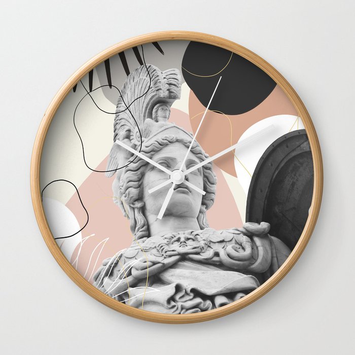 Athena Fan Palm Finesse #1 #wall #art #society6 Wall Clock