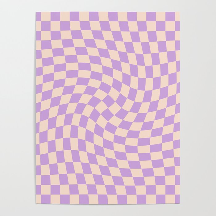 Check V - Lilac Twist — Checkerboard Print Poster
