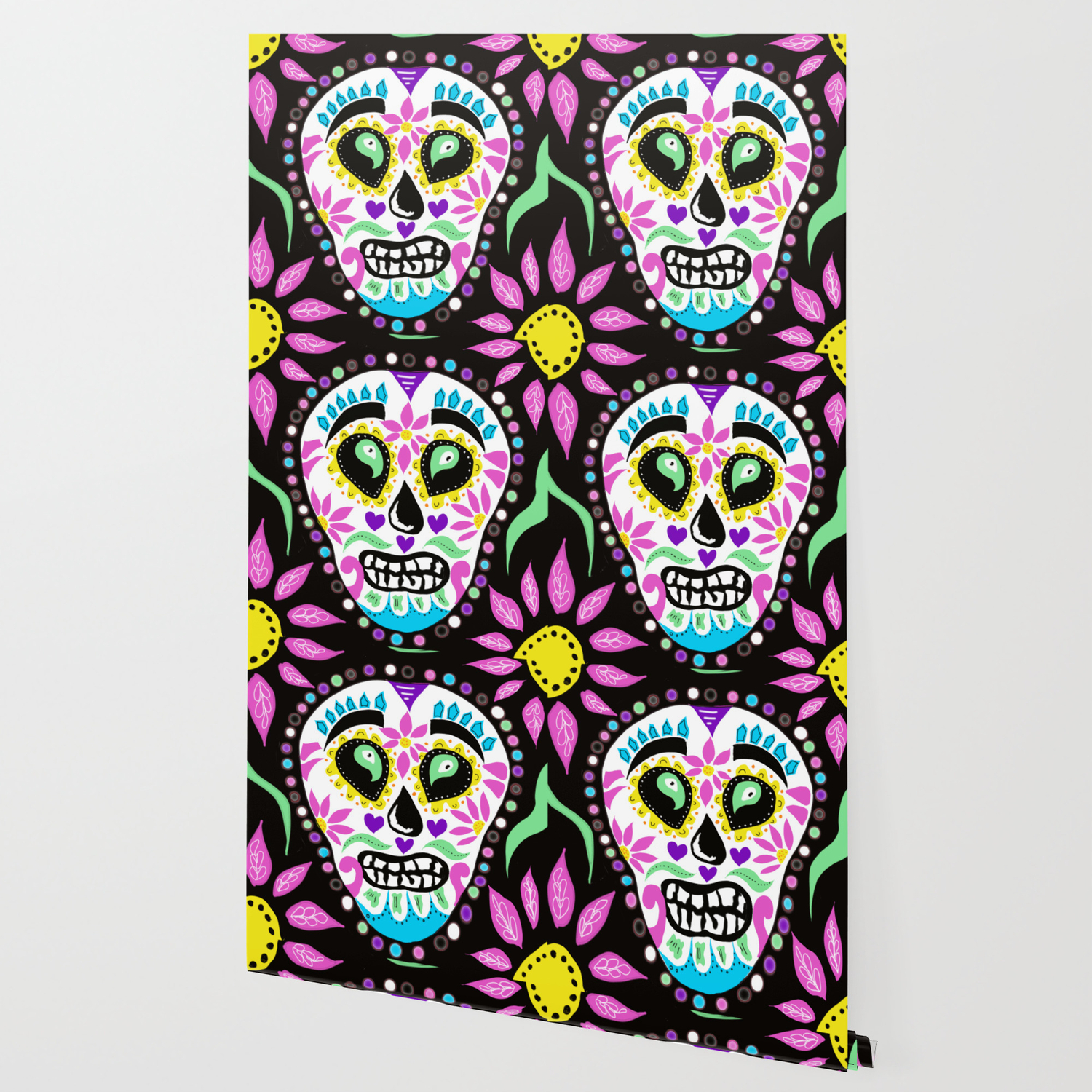 Mari Gras Mask Day Of The Dead Skull Wallpaper By