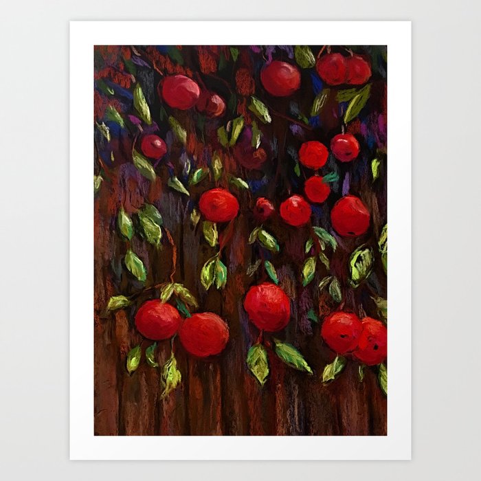Ruby Red Apples Art Print by KJHArt Society6