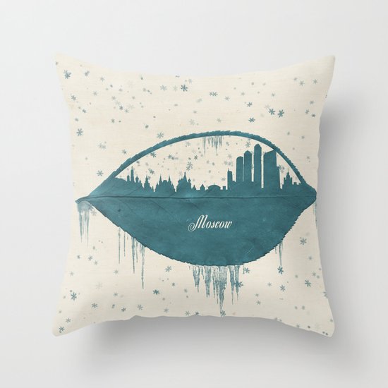 Frozen Moscow Throw Pillow