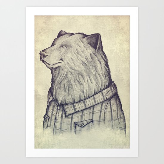 The Wild Lumberjack Art Print