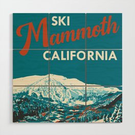 Vintage Mammoth Mountain Ski Poster Wood Wall Art