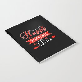 Greetings Typography Hearts Day Valentines Day Notebook