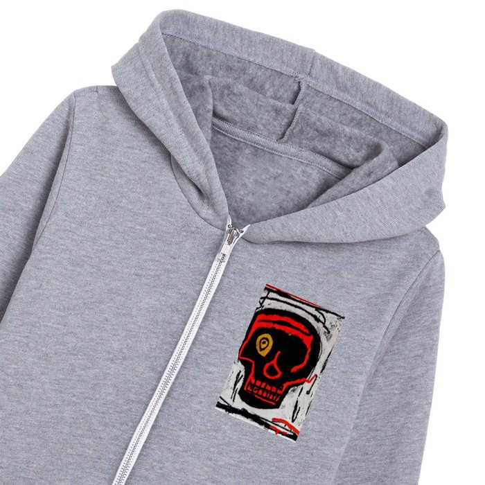 Famous Artist Skull Black Kids Zip Hoodie