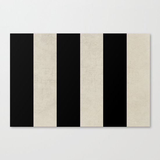 vintage black stripes Canvas Print