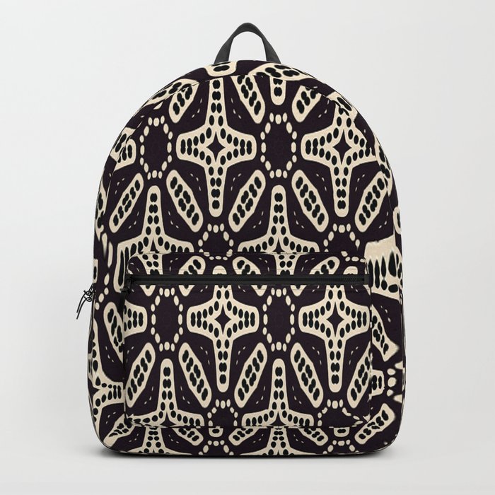 ETHNIC GEOMETRIC BLACK AND WHITE PATTERN Backpack
