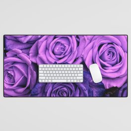 Purple Roses Desk Mat