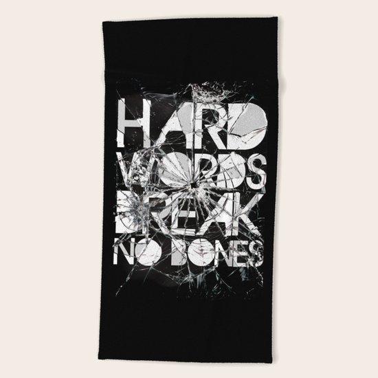 HARD WORDS Beach Towel