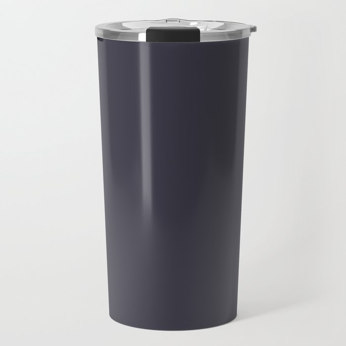 Dark Gray Blue Solid Color Pantone Graphite 19-3927 TCX Shades of Black Hues Travel Mug