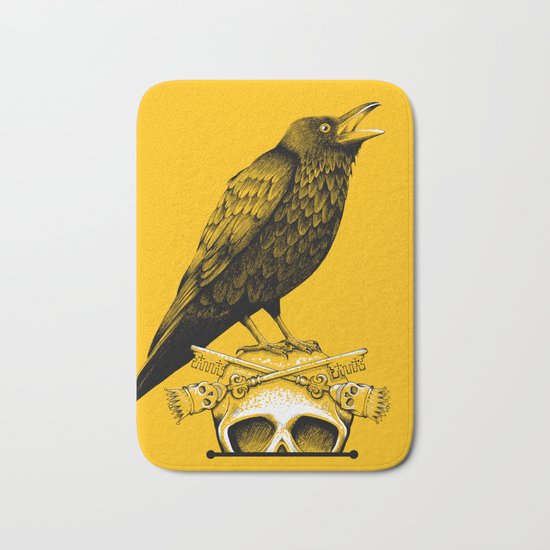 Black Crow, Skull and Cross Keys Bath Mat
