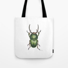 Unstoppable Green Beetle Tote Bag