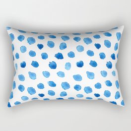 Blue Dalmatian Print Rectangular Pillow