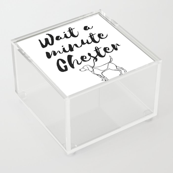 Wait a minute Chester Acrylic Box