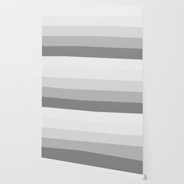 Gray Ombre Stripes Wallpaper