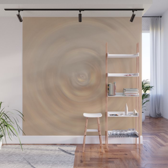 Defocused creamy toffee brown beige colors vortex Wall Mural