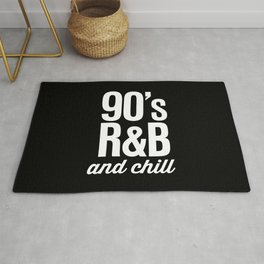 90's R&B and Chill Vintage Retro Typography Rug | R B, Popart, Graphicdesign, Black and White, Typography, Slowjam, Janet, Rnb, Throwback, Tlc 