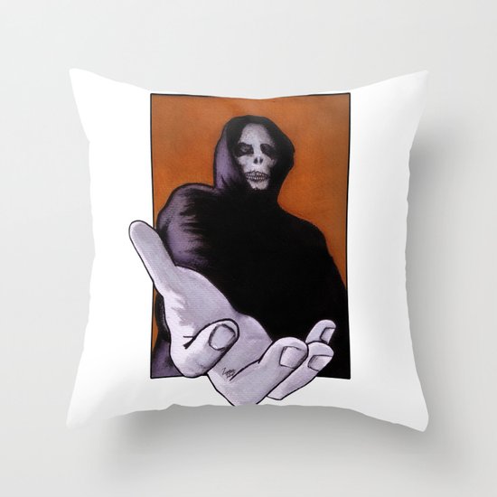 Death Goes In Fear of What It Cannot Be Throw Pillow