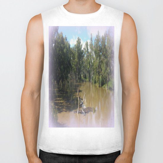 Dead trees Scuplture Biker Tank
