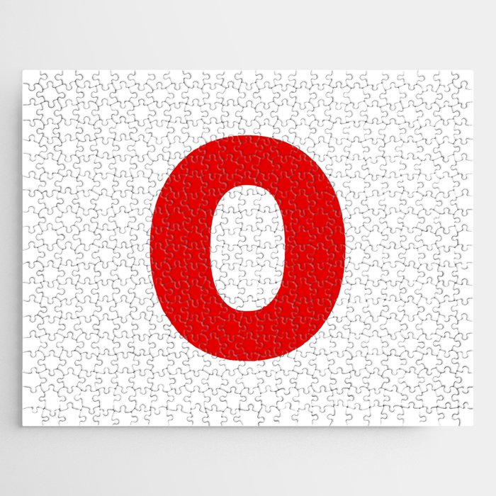 letter O (Red & White) Jigsaw Puzzle