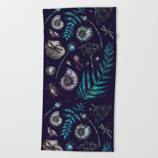 Mystical natural pattern Beach Towel