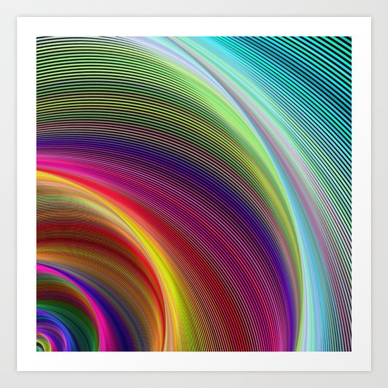 Vortex of colors Art Print