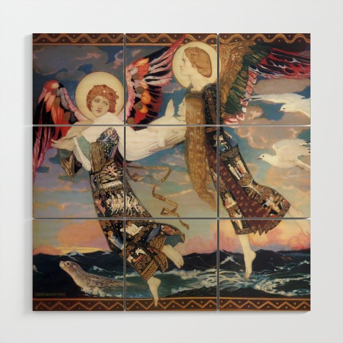 “Saint Bride” Angel Art by John Duncan Wood Wall Art