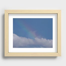 Rainbow in the clouds Recessed Framed Print