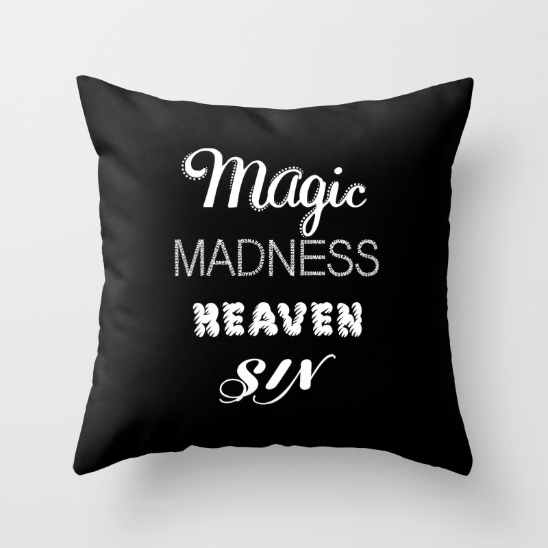 Magic Madness Heaven Sin Blank Space Throw Pillow By Phoebexdesigns Society6