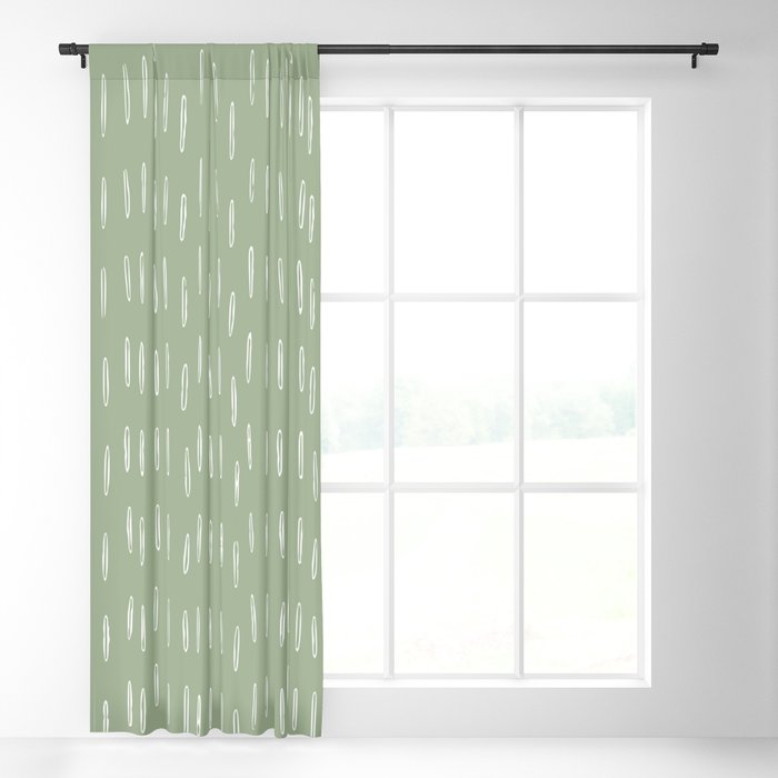 Raindrop Boho Abstract Pattern, Sage Green Blackout Curtain | Graphic-design, Mudcloth, Modern, Stripes, Abstract, Pattern, Striped, Dots, Polka-dots, Green