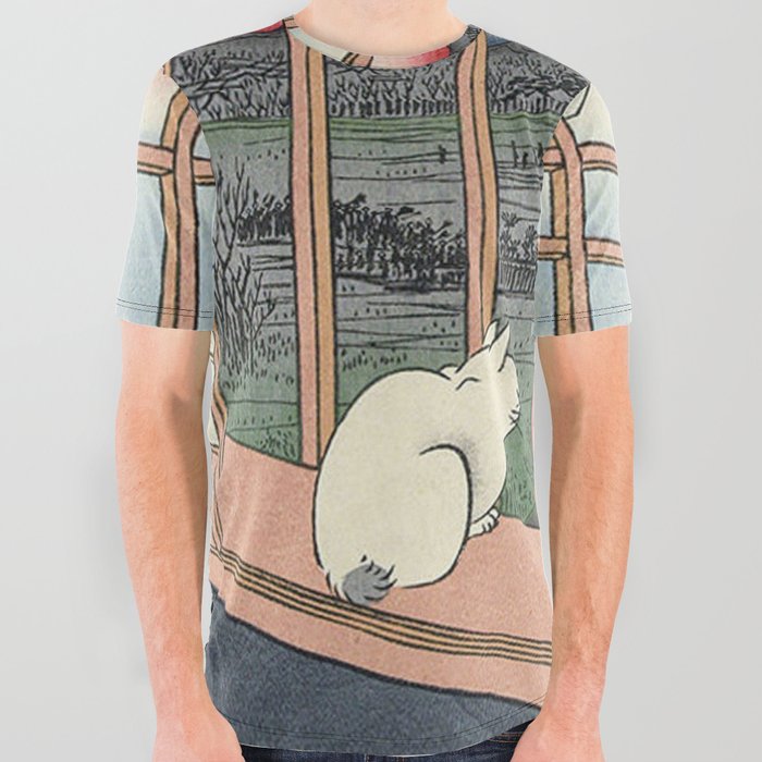 Bobtail Cat All Over Graphic Tee