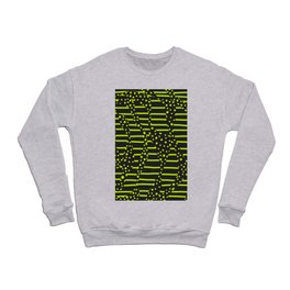 Spots and Stripes 2 - Lime Green Crewneck Sweatshirt