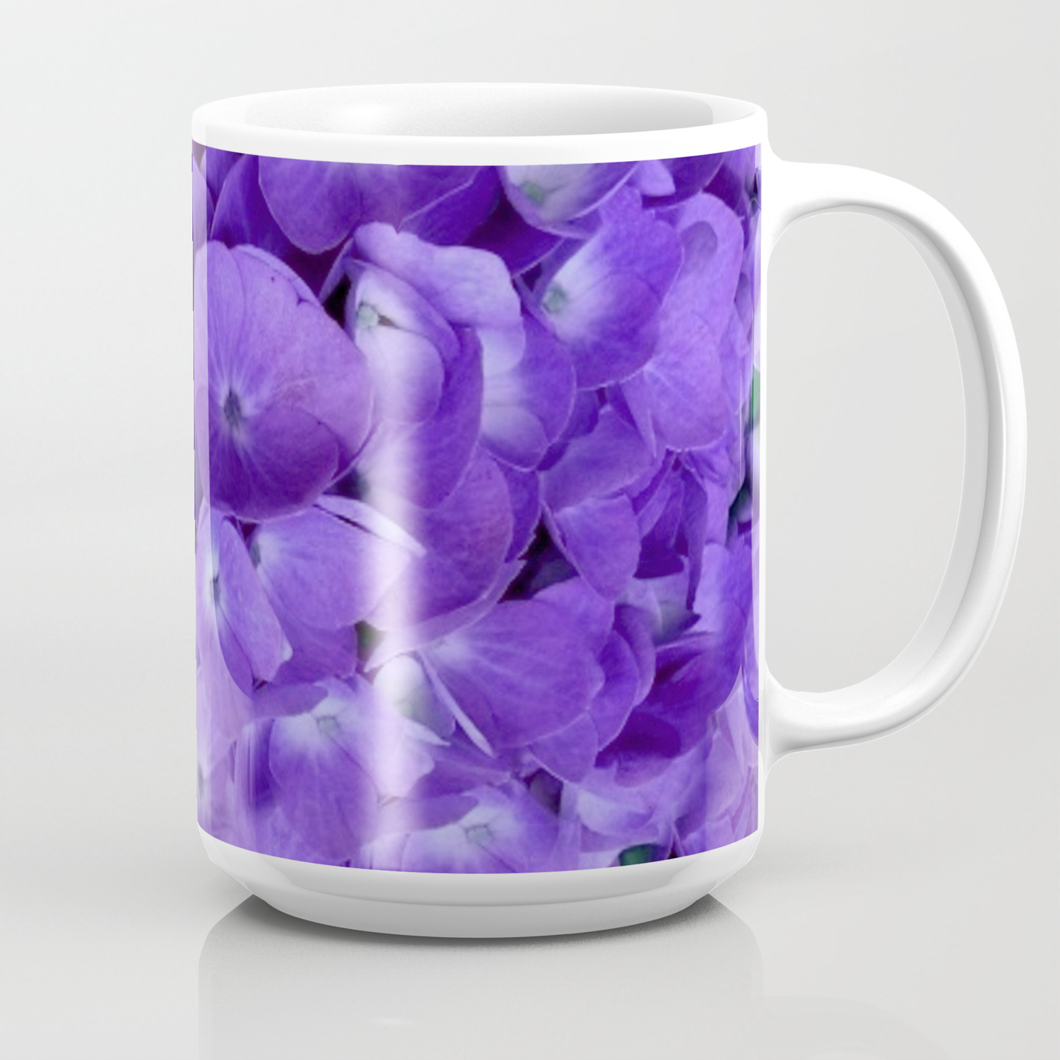 Amethyst Hydrangea Flowers Garden Art Coffee Mug By Sharlesart Society6