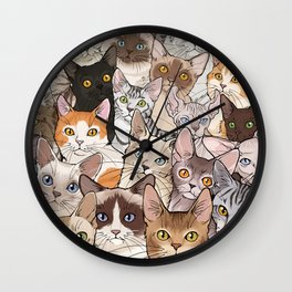 A lot of Cats Wall Clock