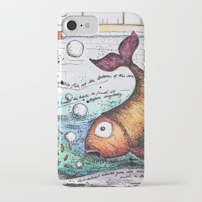 THERE WAS A VERY BIG FISH AT THE BOTTOM OF THE SEA... iPhone Case