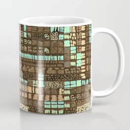 brown and blue ink marks hand-drawn collection Mug
