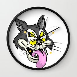 Cat dizzy Wall Clock