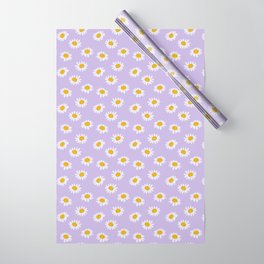 daisies on lilac Wrapping Paper