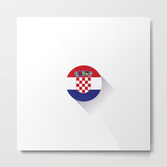 Minimal Croatia Flag Metal Print