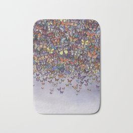 butterfly cascade Bath Mat | Colorful, Mariposa, Wings, Blue, Insects, Drawing, Digital, Illustration, Butterflies, Butterfly 