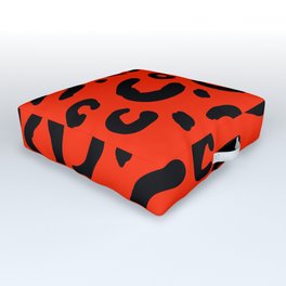 Leopard Scarlet pattern Outdoor Floor Cushion