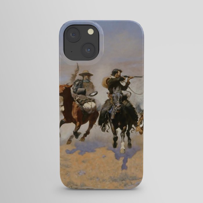 Frederic Remington Western Art “Dash For The Timber” iPhone Case