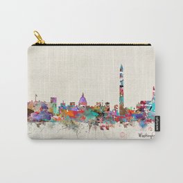 Washington dc skyline Carry-All Pouch | Architecture, Urban, Curated, Popartskylines, Watercolor, Washington, Cityskylines, Washingtonskyline, Pop Art, Graphic Design 