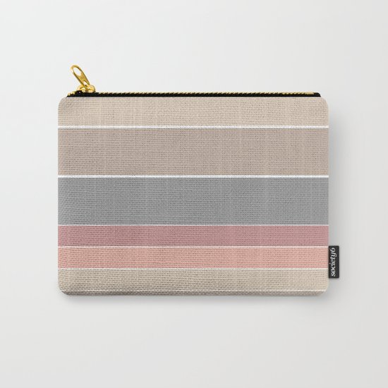 Simple striped pattern in pastel colours . Carry-All Pouch