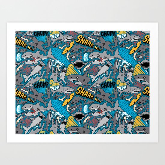 SHARK WEEK! Art Print
