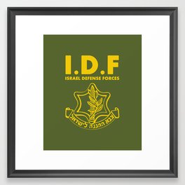 IDF Israel Defense Forces - with Symbol - ENG Framed Art Print