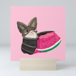 Watermelon Bat Mini Art Print