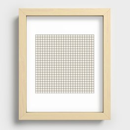 Black and Beige Check Recessed Framed Print