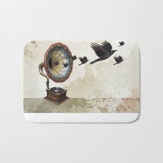 the sound of crows Bath Mat