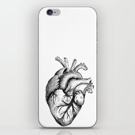 Hand drawn human heart iPhone Skin